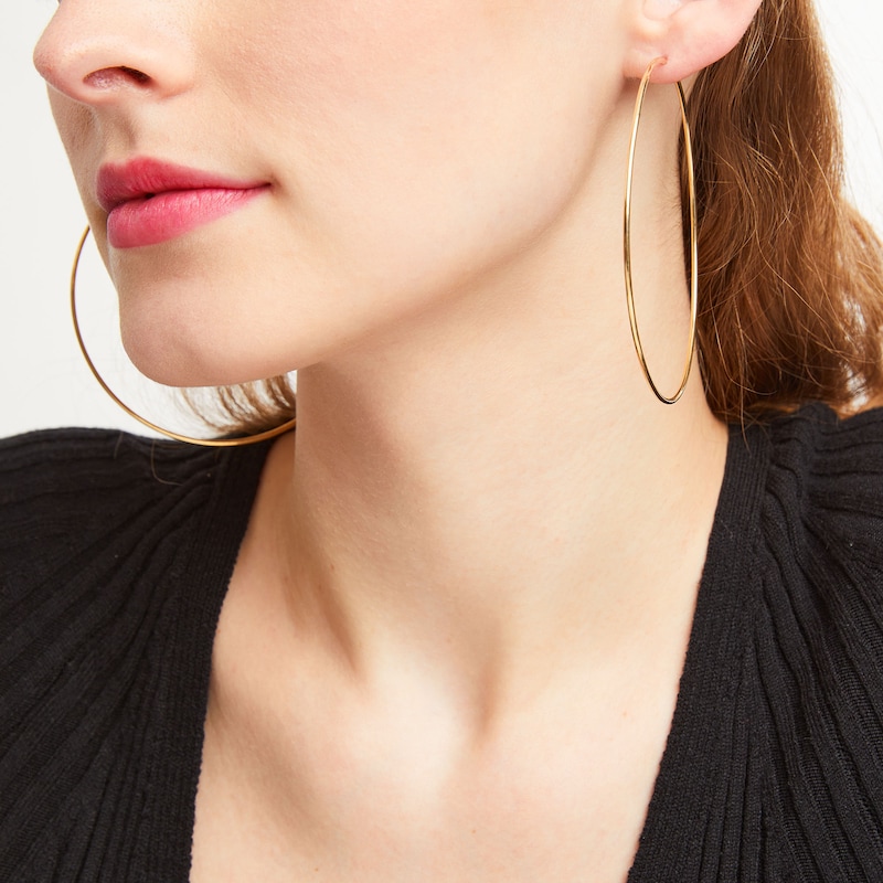 Rubi - Small Hoop Earring - Gold Plated Tubular