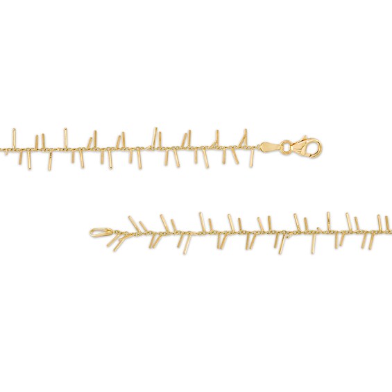 Made in Italy Linear Scatter Necklace in 10K Gold - 17.5"