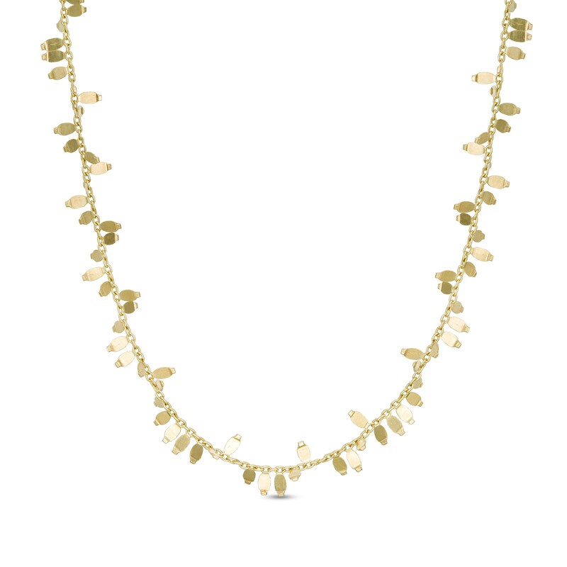 Main Image 1 of Made in Italy Petal Scatter Necklace in 10K Gold - 17.5"