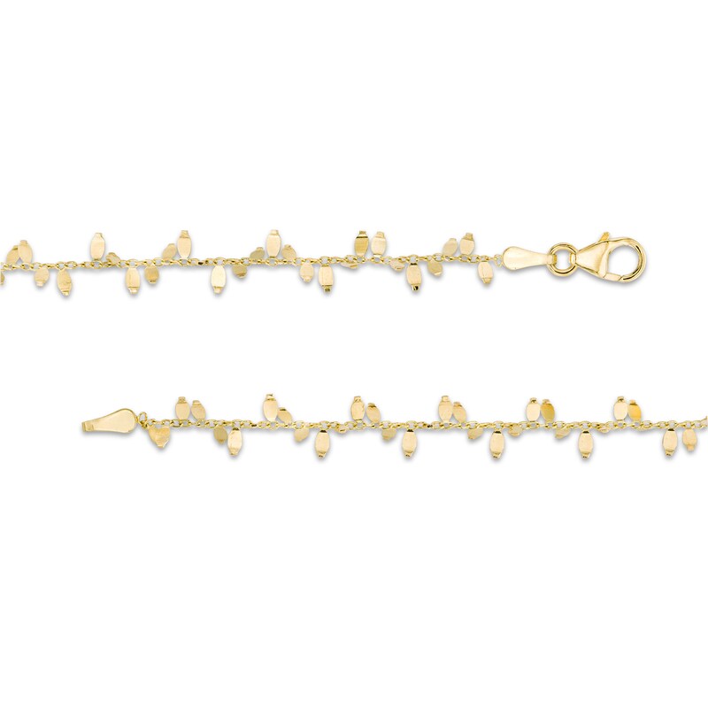 Main Image 3 of Made in Italy Petal Scatter Necklace in 10K Gold - 17.5"