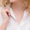 Thumbnail Image 1 of Made in Italy Marquise Station Drop Necklace in 10K Two-Tone Gold - 16"
