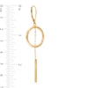 Thumbnail Image 3 of Made in Italy Open Circle and Linear Chain Dangle Drop Earrings in 14K Gold