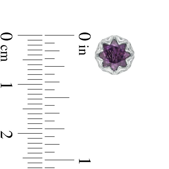 6.0mm Amethyst Vintage-Style Claw Frame Stud Earrings in Sterling Silver 6.0mm Amethyst Vintage-Style Claw Frame Stud Earrings in Sterling Silver