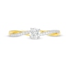 1/3 CT. T.W. Diamond Twist Shank Engagement Ring in 10K Gold