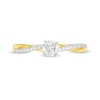 Thumbnail Image 4 of 1/3 CT. T.W. Diamond Twist Shank Engagement Ring in 10K Gold