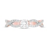 1/2 CT. T.W. Diamond Twist Shank Engagement Ring in 10K Rose Gold