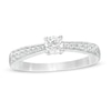 Thumbnail Image 1 of 1/3 CT. T.W. Diamond Tapered Shank Engagement Ring in 10K White Gold