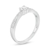 Thumbnail Image 3 of 1/3 CT. T.W. Diamond Tapered Shank Engagement Ring in 10K White Gold