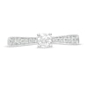 Thumbnail Image 4 of 1/3 CT. T.W. Diamond Tapered Shank Engagement Ring in 10K White Gold