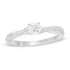 Thumbnail Image 1 of 1/3 CT. T.W. Diamond Twist Engagement Ring in 10K White Gold