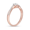 Thumbnail Image 3 of 1/3 CT. T.W. Diamond Twist Shank Engagement Ring in 10K Rose Gold