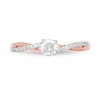 Thumbnail Image 4 of 1/3 CT. T.W. Diamond Twist Shank Engagement Ring in 10K Rose Gold