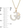 Thumbnail Image 3 of 1/4 CT. TW. Diamond Om Symbol Pendant in 10K Gold