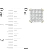 Thumbnail Image 3 of 1/3 CT. T.W. Square Composite Diamond Stud Earrings in 10K Gold