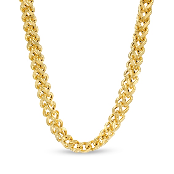 Men's 6.2mm Franco Snake Chain Necklace in Hollow 10K Gold - 24"
