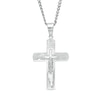 Thumbnail Image 1 of Men's Lord's Prayer Crucifix Pendant in Stainless Steel