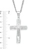 Thumbnail Image 3 of Men's Lord's Prayer Crucifix Pendant in Stainless Steel