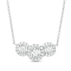 Thumbnail Image 0 of 1/3 CT. T.W. Diamond Past Present Future® Frame Necklace in 10K White Gold
