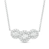 Thumbnail Image 0 of 1/3 CT. T.W. Diamond Past Present Future® Frame Necklace in 10K White Gold