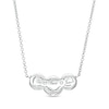 Thumbnail Image 2 of 1/3 CT. T.W. Diamond Past Present Future® Frame Necklace in 10K White Gold