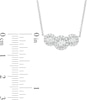 Thumbnail Image 3 of 1/3 CT. T.W. Diamond Past Present Future® Frame Necklace in 10K White Gold