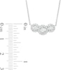 Thumbnail Image 4 of 1/3 CT. T.W. Diamond Past Present Future® Frame Necklace in 10K White Gold
