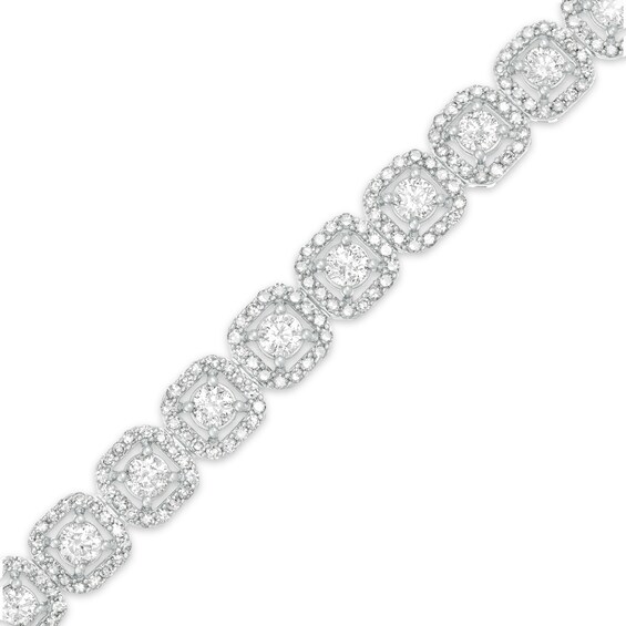 5 CT. T.w. Diamond Cushion Frame Bracelet in 10K White Gold