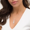 Thumbnail Image 2 of 3/4 CT. T.W. Diamond Past Present Future® Frame Pendant in 10K White Gold