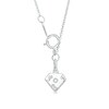 Thumbnail Image 2 of 3/4 CT. T.W. Diamond Past Present Future® Frame Pendant in 10K White Gold