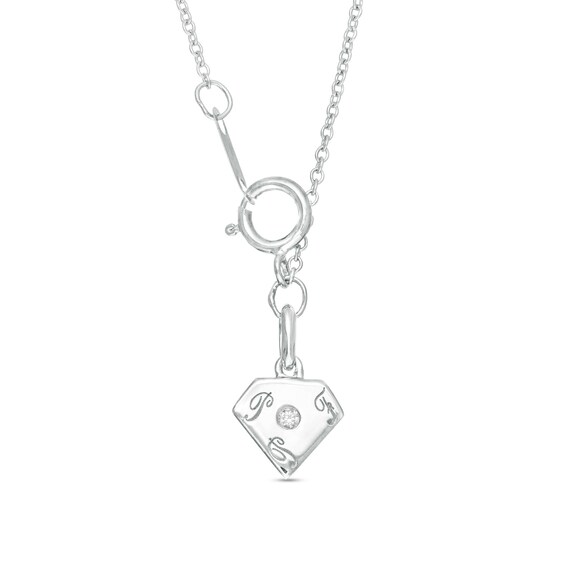 3/4 CT. T.w. Diamond Past Present FutureÂ® Frame Pendant in 10K White Gold