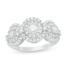 Thumbnail Image 1 of 3/4 CT. T.W. Diamond Past Present Future® Double Frame Engagement Ring in 10K White Gold