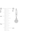 Thumbnail Image 3 of 1/4 CT. T.W. Composite Diamond J-Hoop Earrings in 10K White Gold
