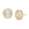 Thumbnail Image 1 of 1/2 CT. T.W. Diamond Double Frame Stud Earrings in 10K Gold