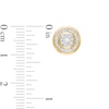 Thumbnail Image 3 of 1/2 CT. T.W. Diamond Double Frame Stud Earrings in 10K Gold