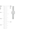 Thumbnail Image 3 of 1 CT. T.W. Composite Diamond Flower Hoop Earrings in 10K White Gold