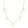 Thumbnail Image 1 of Made in Italy Star Dangle Station Necklace in 10K Gold