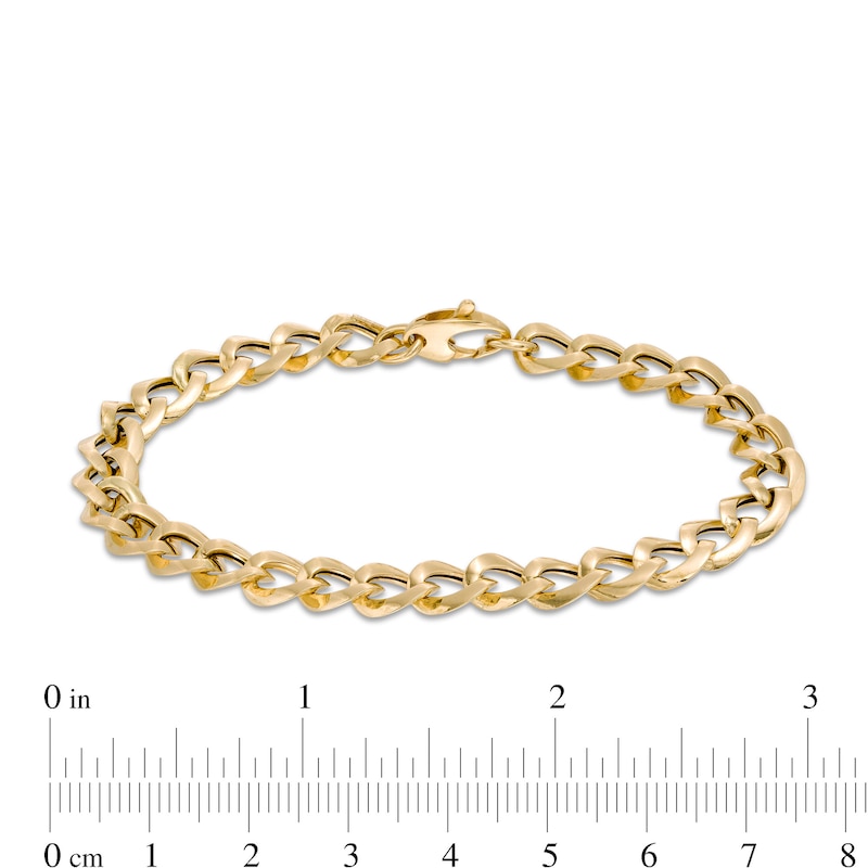 Main Image 3 of Made in Italy 070 Gauge Curb Chain Bracelet in Hollow 14K Gold - 7.5"