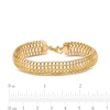 Thumbnail Image 3 of Made in Italy 12.0mm Double Row S-Link Chain Bracelet in Hollow 14K Gold - 7.5"