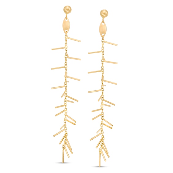 Made in Italy Linear Scatter Drop Earrings in 10K Gold