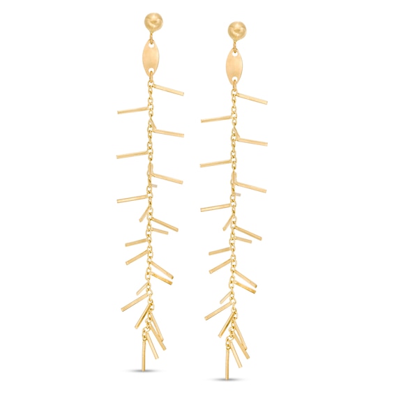 Made in Italy Linear Scatter Drop Earrings in 10K Gold