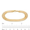 Thumbnail Image 3 of Made in Italy Feather Row Chain Border Bracelet in 14K Gold - 7.5"