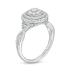 Thumbnail Image 3 of 1/2 CT. T.W. Diamond Double Frame Twist Engagement Ring in 10K White Gold