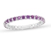 Thumbnail Image 1 of Amethyst Eternity Band in Sterling Silver
