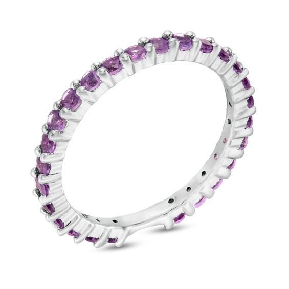 Amethyst Eternity Band in Sterling Silver