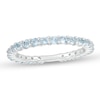 Thumbnail Image 0 of Swiss Blue Topaz Eternity Band in Sterling Silver