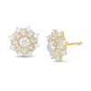 Thumbnail Image 1 of 3/4 CT. T.W. Certified Diamond Flower Frame Stud Earrings in 14K Gold (I/I2)