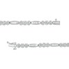 Thumbnail Image 2 of 2-1/2 CT. T.W. Composite Diamond Alternating Bar Bracelet in 10K White Gold