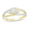 Thumbnail Image 1 of Cherished Promise Collection™ 1/5 CT. T.W. Diamond Frame Split Shank Promise Ring in 10K Gold