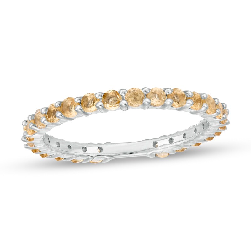 Main Image 1 of Citrine Eternity Band in Sterling Silver