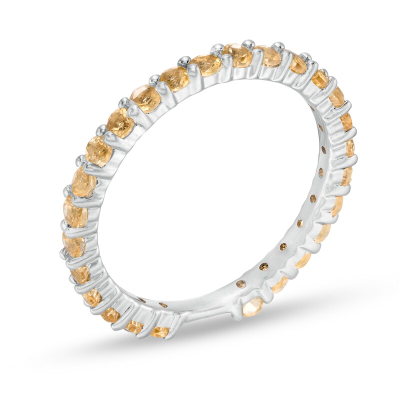 Main Image 2 of Citrine Eternity Band in Sterling Silver